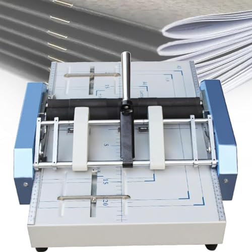 DPQYJPP Grapadora Libros Papel eléctrica, máquina encuadernación automática con Grapadora Plana, máquina Plegable Grapadora folletos A3, para Carpetas de Tarjetas, páginas en Color