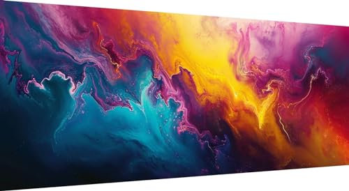 Qiaoqoo Abstrakt Diamond Painting xxl 250x100cm, 5D DIY Diamant Painting Bilder Wolke Diamand Painting Kinder mit Diamond-Painting Zubehör, Groß Diamant kunst Basteln Erwachsene, Home Décor Malerei