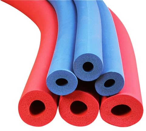 PE Rohrisolierung Wetterfeste 1.7/1.8m Länge,Rot Blau Isolierschlauch Für Solarenergieleitungen,Isolierung Rohr Wärmedämmung,ID 25mm,32mm,43mm,50mm,63mm,9/15/20mm Wandstärke ( Farbe : Blau , Größe : 4