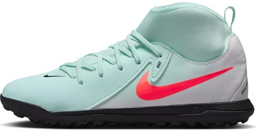 NIKE Jr. Phantom Luna 2 Club Sneaker, Mint Atomic Red Off Noir, 34 EU