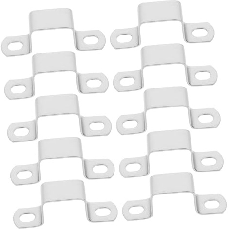 MUCKLILY Colliers de Serrage Support Robuste Lot de 10 en Acier Inoxydable Forme U et Fixation Solide pour Tube Carré pour Projets D'installation