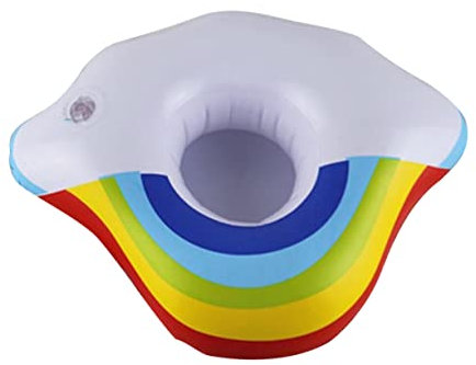 WHAMVOX 4pièces Porte-gobelet Flottant Forme De Arc-Ciel Accessoire Gonflable pour Piscine Plage Et Chaude Pratique Et Réutilisable