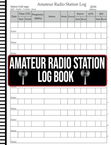 Amateur Radio Station Log Book: Daily Logbook for HAM Radio Station Operator to Manage and Organize Daily or Monthly Activites and Notes. Handy format Letter 8.5 x 11 in Size. 120 Pages