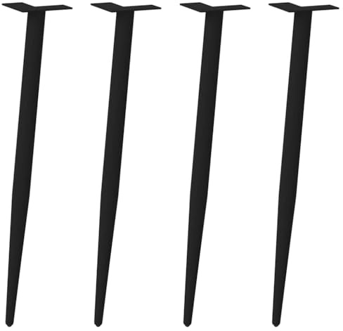 vidaXL Konsolentischbeine Konische Form 4 STK. Schwarz 72-73 cm Stahl