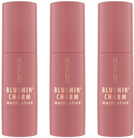Catrice Blushin' Charm Multi Stick, Rouge, Nr. 050, Braun, sofortiges Ergebnis, natürlich, strahlend frisch, vegan, ohne Parabene, ohne Mikroplastikpartikel, Nanopartikel frei, 3er Pack (3x5.5g)