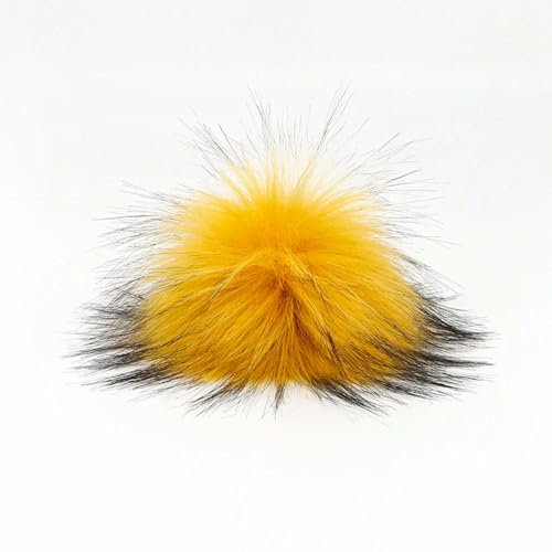 ROCILA 1 Stück 15 cm Kunstfuchspelz, Flauschiger Pompom-Ball, Farbenmix für Hüte, Charms, Accessoires, Knopf, Kindermützen, abnehmbare Strickmütze für Frauen