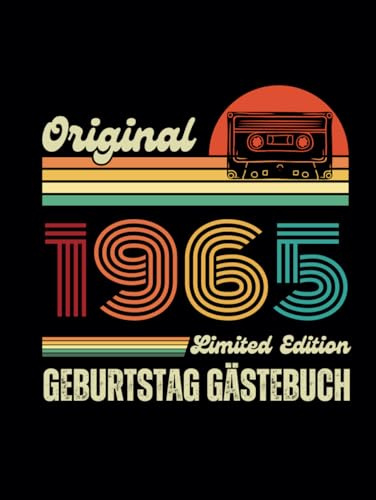 Gästebuch 60 Geburtstag 1965: Buch für Glückwünsche und Fotos der Gäste mit 80 seiten