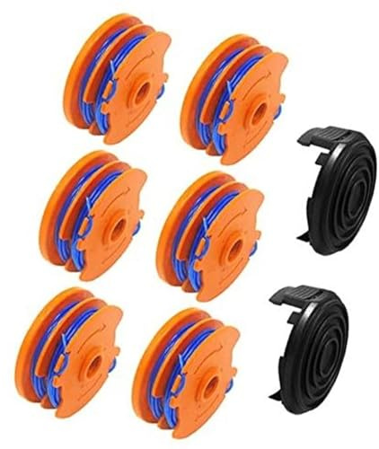 Yurefax Line String Trimmer Spool, for Qualcast GGT4401, GGT4502, GGT600A1, GT25 350 Watt, GT30, GGT450A1, Replacement Trimmer Spool Garden Grass Trimmer Line 8.3 metre x 1.65mm (8 Spool+2 Cover) Line