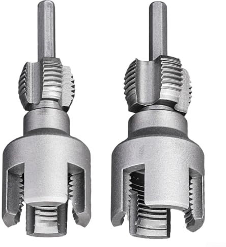 Bulevisiter Fresa per filettature idrauliche, strumento per filettatura tubi, 20 mm, 25 mm, a doppio uso, per filettatura interna esterna per tubi dell'acqua PPR PVC 1/2 3/4 Punta da trapano
