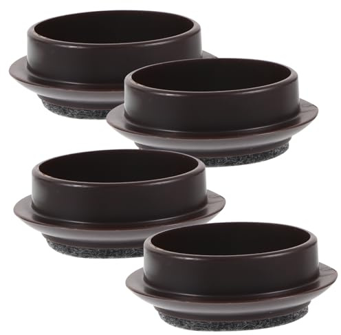 Mipcase 4 pièces Caster Cups Feutre Antidérapants pour Meubles Protection Sol et Tapis Absorption des Chocs Adaptés Aux roulettes de Mobilier Lot de Pads