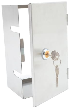 HONITANO Scatola Protezione Prese Elettriche Antitaccheggio, in Acciaio Inossidabile, Chiudibile, Copertura Presa, per Casa e Ufficio
