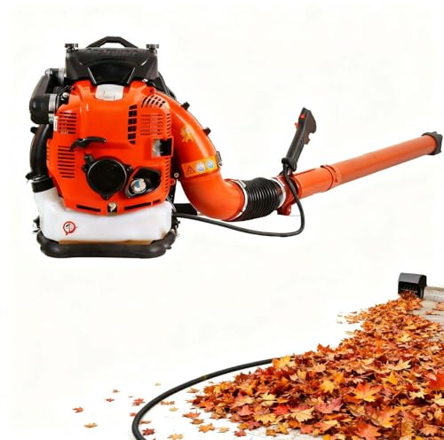 SIEEOUR Soffiatore A Zaino 4-Tempi 95cc Con Uscita 10hp, Professionale Commerciale Benzina Per Prato, Con S-istema Raffreddamento Aria Avanzato E Imbracatura Comfortevole,Per Esterno(Red)