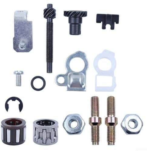 Kit de tuerca tensora de cadena de motosierra compatible con modelos 066 para MS660, incluyendo rodamientos de agujas y clip E para un funcionamiento suave