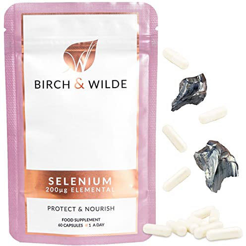 Selenium 200 μg with Iodine & Zinc – High‑Strength Vegan Thyroid & Immune Support Supplement – Antioxidant & Hair Skin Nail Health – UK Made, 60 Capsules (2‑Month Supply)