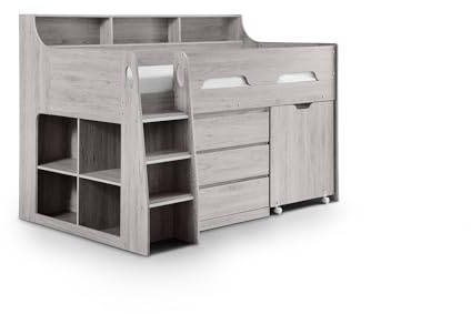 Julian Bowen Grey Oak Wood Jupiter Midsleeper, Single