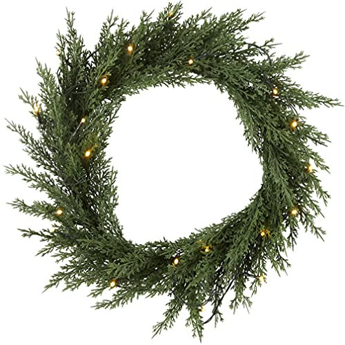 Star LED-Tannenkranz, Kunststoff, Grün