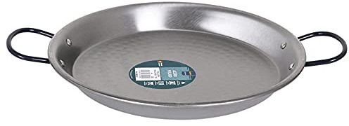 Makro Professional - Paellera de acero pulido para inducción | Robustas y económicas (34 cm | 6 raciones)