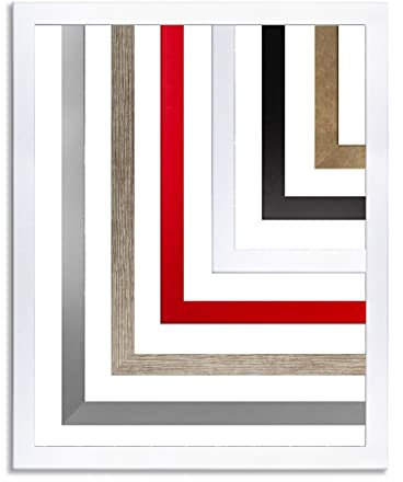 myposterframe Rahmen 20 x 60 cm Maia Bilderrahmen MDF Weiß Matt mit Acrylglas Antireflex 1 mm