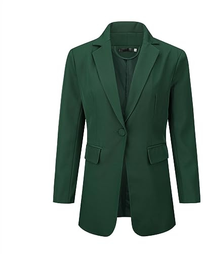 YUNCLOS Giacca da donna a maniche lunghe con giacca da lavoro formale da ufficio, elegante giacca da lavoro
