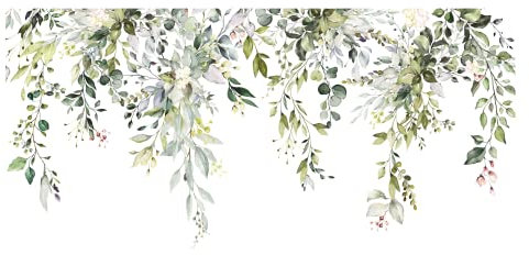 WallArena - Vlies Fototapete Blätter grün Natur Pflanzen Botanik 416x254 cm - Fototapeten - Tapeten - für Wohnzimmer Schlafzimmer - Vliestapete Wandtapete Tapete 3D Effekt- inkl. Kleister