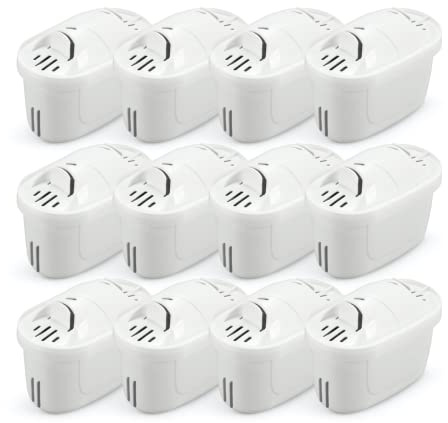 Finest-Filters Compatible with Maxtra+ Replacement Water Filter Cartridges for Brita Maxtra+ Plus Water Jug and Brita Kettle Universal Filter Cartridge - Pack of 12 Cartridges