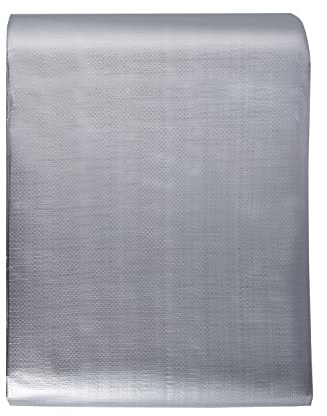 VEVOR Multi Purpose Tear UV and Temperature Resistant Outdoor Tarpaulin with High Durability Reinforced Grommets (Silver/Brown), Polyethylene (PE), 20 x 30 ft