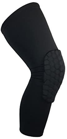 KAYLRE Warm Knee Pads Women Men Teens Long Sleeve Knee Pads Honeycomb Crashproof Cycling Leg Warm Kneepads Protective Brace Shin Guard breathable Knee Pads (Color : Noir, Size : XL)
