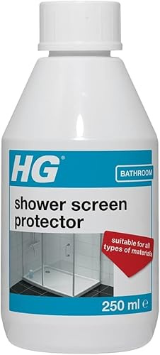 HG Shower Screen Protector, Shower Screen Cleaner & Tile Protector for Walls & Bathroom Furniture, Limescale Remover & Glass Cleaner Shield, Bath Screen Protector - 250ml (Pack of 5)