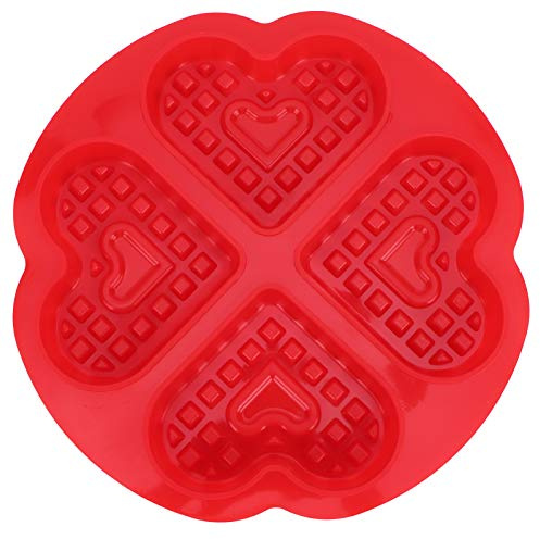Gavigain Molde de silicona para hornear magdalenas, donuts, pan de maíz, brownies (4 modelos consecutivos Love 58004)