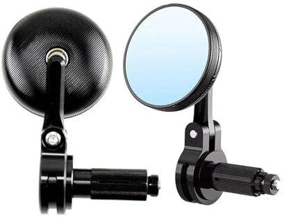 Motorrad Lenkerendenspiegel Für SV650X Für Triumph Für Bonneville Für Geschwindigkeit Für Twin Für Trident Für 660 Universal Motorrad Spiegel Runde Motorrad Spiegel Motorrad Rückspiegel(Size:B)
