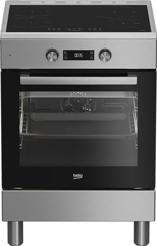 Beko - FSE69300X - Cucina 60x60, Forno Multifunzione con 6 Funzioni di Cottura, Grill Elettrico e Timer + Piano Cottura a Induzione con 4 Zone Cottura, Classe A, Display LED Touch, Colore Inox