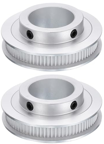 sourcing map GT-2 Riemenscheibe, Synchronrad, 80 Zähne, 25 mm Bohrung, passend mit 6 mm breitem Riemen, Aluminiumlegierung, Zahnriemenscheibe für 3D-Drucker, CNC-Maschine, 2 Stück