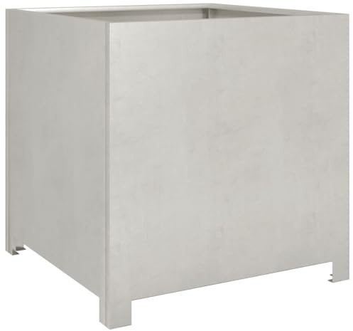 vidaXL Jardinière 50x50x50 cm Acier Inoxydable, planteur, jardinière de Patio, bac à Fleurs, jardinière d'extérieur, boîte à Fleurs, bac à Jardin