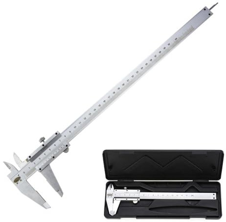 Vernier Caliper Gauge,Digital Vernier Ruler,High Accuracy Carbon Steel Metal Vernier Caliper for Measuring 0-150mm,Hand Dimensional Measure Tools for DIY/Household/Industrial Use with Storage Case