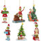 MEZHEN Grinch Decoración del Árbol de Navidad Colgante de Grinch Adornos de Navidad Colgar para Árbol de Navidad Fiestas de Vacaciones Decoración Navidad 6 Piezas
