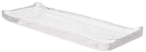 CONGARTENO Long Glass Plate for Steak and Sushi Creative Western Food Serving Tray for Party Food Presentation and Catering Use
