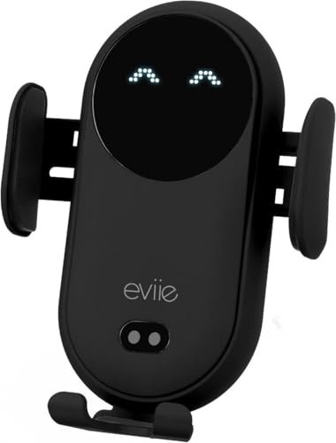 Eviie Car Phone Holder Wireless Charger with gift box, 15W Touch Auto-Clamping Dashbaord Phone Holder For Cars, For iphone 16 15 14 13 + Series, Samsung galaxy BLACK
