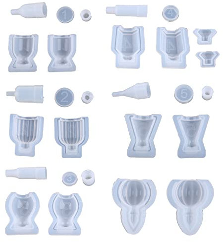 ROYJJ Kristall-Epoxid-Flaschenverschlussform-Set, Flaschenbehälter, Silikonform für Epoxidharz, Gießflaschenverschluss, Harzform