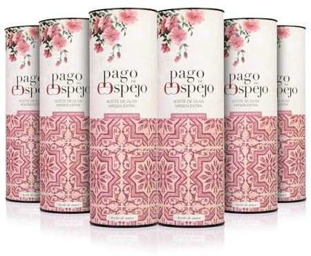 Aceite de Oliva Virgen Extra Arbequina de Jaén Pack 6x500ml con Estuche de Regalo Gourmet Cosecha Temprana Extracción en Frío Ideal para Ensaladas y Desayunos Sabor suave AOVE premium