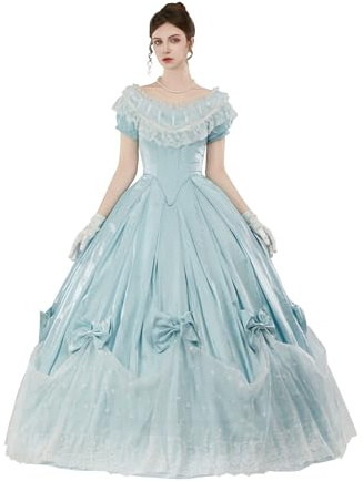 daizbella Medieval Renaissance Dress 18th Century Victorian Ball Gown Dress Halloween Costume