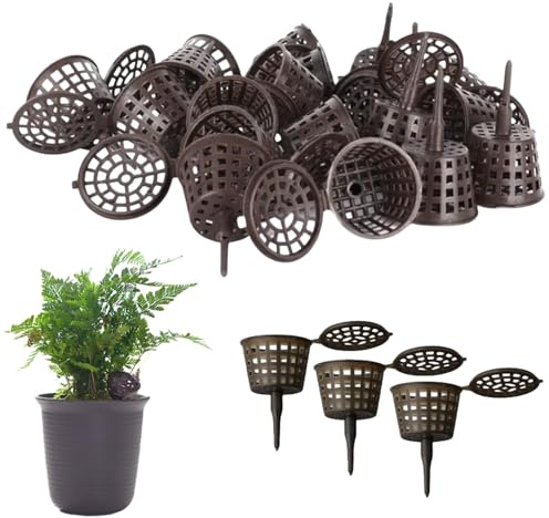 Scatola per fertilizzante per piante, 100 pezzi, cestino per bonsai da giardino, portatile, contenitore organico per sostanze nutritive con coperchio, per orchidee, fiori, piccole piante (L)