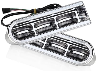 KNGFWBSW Feu arrière de Sacoche, Clignotant Jaune, feu de freinage Rouge, LED Lmap Compatible avec Touring FLTRU Road Glide Ultra 2014-2020