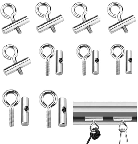 Ru-Mik 10 Stück Kederstopper 8-10mm für Kederschiene mit Kederhaken - Edelstahl Zubehör Set für Caravan, Wohnmobil und Campingzelt