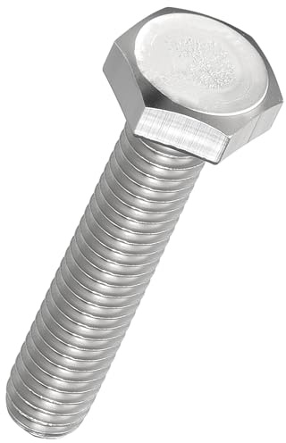 Kozelo 30 Pcs Tornillos Hexagonales - [M3-0.5x16] Acero Inoxidable 304 Grado A2-70 Roscado Completo Cabeza Hexagonal Métrica Tornillo Máquina Hexagonal Derecho Conducción, Plateado