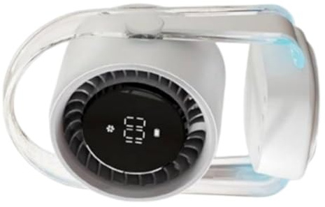 Ventilador de escritorio recargable con diseño de oscilación de 100 velocidades, funcionamiento silencioso, luz nocturna azul, alimentado por USB, ventilador silencioso ajustable