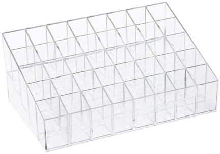 TOPBATHY Organisateur Transparent Emplacements pour Rouges à Lèvres et Vernis à Ongles Rangement Pratique pour Cosmétiques Support Esthétique et Fonctionnel