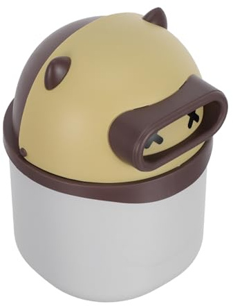 PENIKOKO Mini Cestino della Spazzatura a Forma di Orso con Coperchio Ribaltabile, Bidone Piccolo da Tavolo in Plastica Robusta per Scrivania, Camera da Letto e Auto, Contenitore Simpatico