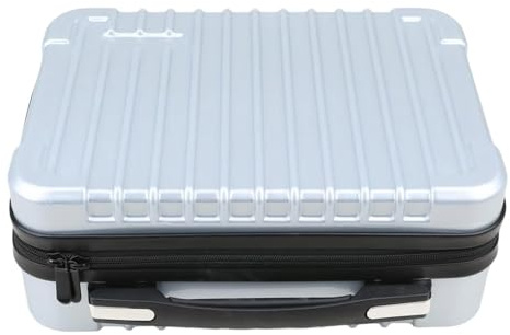 EHJRE RC Controller Carry Bag Remote Control Plane Storage Bag Airplane Protector with Double Layer Foam Ergonomic Handle Suitable for RC Enthusiasts Travel, Silver