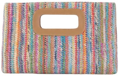 Generico Borse a Mano Clutch in Paglia da Donna | Manico Superiore Leggero Estate | Borse da Sposa Clutch Intrecciate | Per Vacanze Compleanno San Nozze Sera Feste Appuntamento
