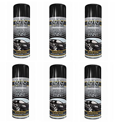 400ml Black Satin Spray Paint Aerosol Can Auto Extreme Car Van Bike (6)